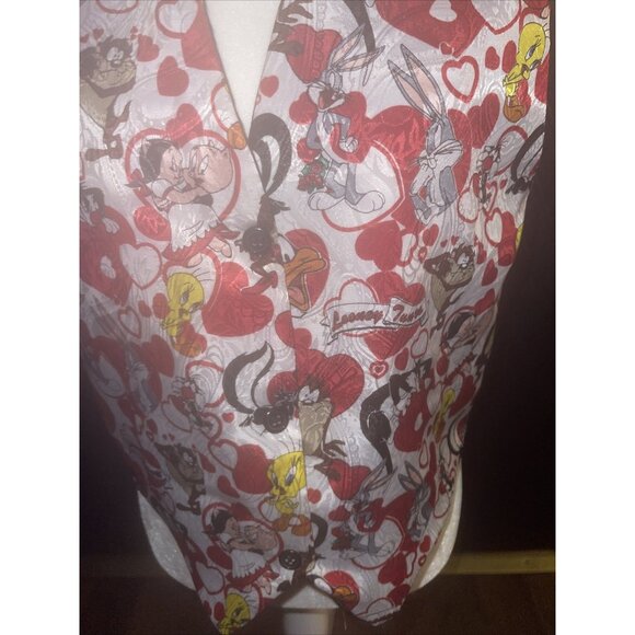Looney Tunes Vest Valentines Day Cartoon Characters One Size Polyester - Picture 12 of 15